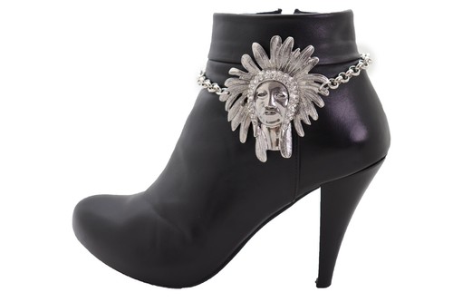 Damen silberkette stiefel - damen,