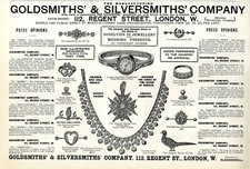 Goldsmith's Company London FINE DIAMOND MALTESE CROSS XXL-Reclame von 1894