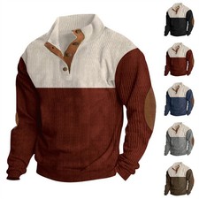 Herren Sweatshirts Corduroy Sweatshirt Freizeit Streetwear Pullover Costume Top