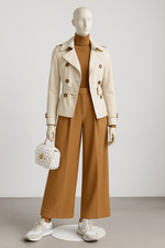 Högl Sneaker 42 Leder Weiß Grau Taubenblau Retro Luxus Turnschuhe