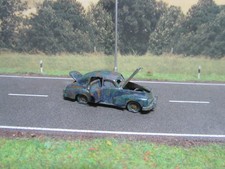 Opel Kapitän 1951 Scheunenfund Autowrack Schrottplatz Patina 1:87 H0 HO UNIKAT