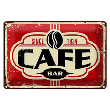 Blechschild Retro 30x20cm Cafe
