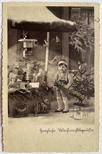 AK alte Postkarte Motiv Weihnachten um 1940 Spielzeug Kind Junge