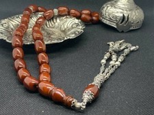 Tesbih kehribar eski Cubuk Malzeme komple gümüş püskül harika hamur super renk