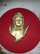 Alter Wand Engel Figur Kopf in