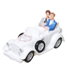 Spardose Männer Hochzeitspaar "Mr. & Mr." im Auto Sparschwein Sparkasse Hochzeit