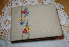 Sehr Altes Kleines Fotoalbum Blumenmotiv  Mit Foto 30iger Fotobuch