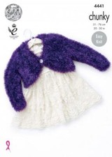 King Cole Chunky Easy Knit Strickmuster V- Und Rundhalsausschnitt Boleros 4441