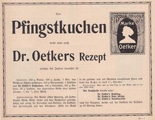 Dr. Oetker Werbung / Reklame 1910  Dr. A. Oetker -Fabrik - Bielefeld