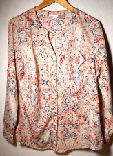 ?LAURA KENT (KLINGEL KATALOG) MEHRFARBIGE BLUSE GRÖßE 40V-NECK KREMPELÄRMEL SÜß