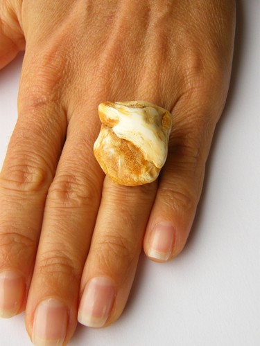 Ring aus baltischem bernstein - ring,