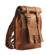 Herren Leder Vintage Rucksack Schultertasche Messenger Bag Backpack Sling Bag