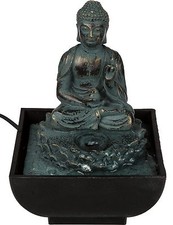 Zimmerbrunnen Buddha Springbrunnen Wasserspiel Tischbrunnen Asia Feng Shui Deko