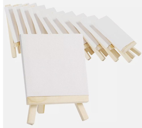 10er set mini holzstaffelei - mini,