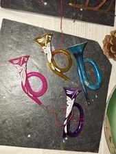 4 Weihnachtskugeln Christbaumschmuck Glasformen Uralt Antik shabby Rarität