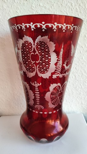 Böhmische rubin überfangglas - böhmische, rubin-Überfangglas