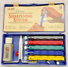 Lansky-Messer-Schärfset mit 5 verschiedenen Keramik-Abziehsteinen