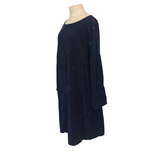 Damen feincord kleid blau - feincord,
