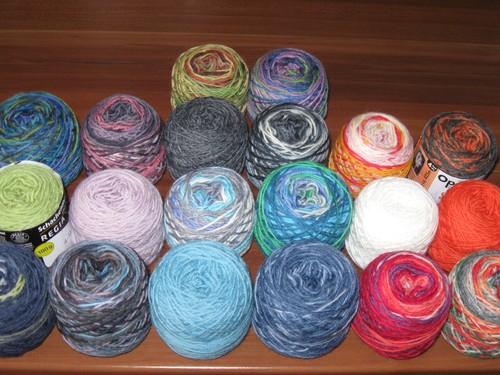 Wollpaket bunte marken - bunte,