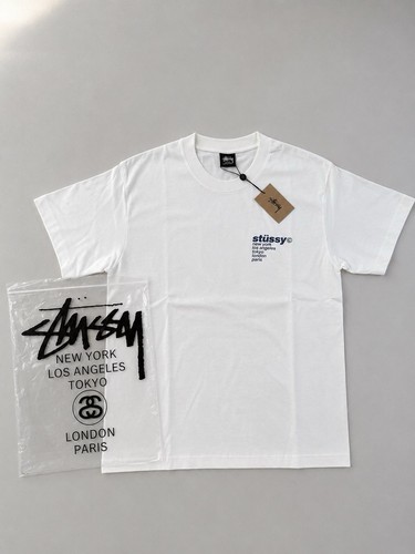 Stüssy herren shirt weiß m - t-shirt,