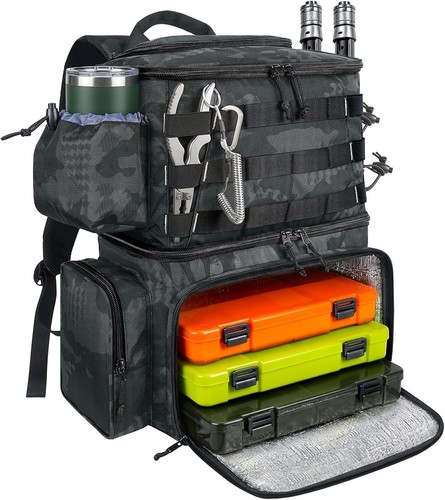 Angelrucksack mit rutenhalter - angelrucksack,