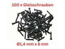 100x Gleisschrauben – M1,4 x 8 mm – Modellbahn Schraubensatz, wie FLM 6410