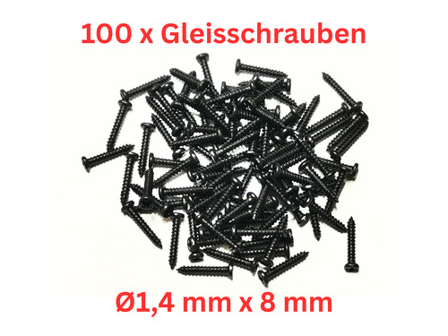 100x gleisschrauben 4 - –, m1,4