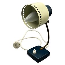 Nachttischlampe Messing Mid-Century 1950er Jahre Eames Antiquität 24,5cm Blau