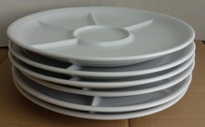 Porzellan Thomas Trend Rillenmuster 6 X geteilte Teller Menüteller Speiseteller