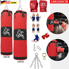  Boxsack Set Boxhandschuhen Erwachsene Punching Training Bag Sandsack 120cm