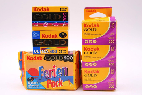 Kodak gold 35mm film set - set, mit