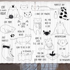 Katzen Rustikale Gardine Katze