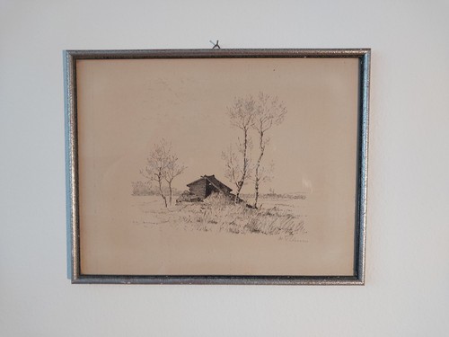 Hütte moor kohlezeichnung - hütte,