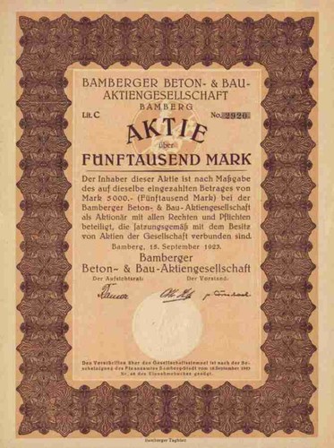 Bamberger beton bau 1923 - beton,