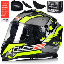 Motorradhelm LS2 FF800 STORM II CYBORG Integralhelm Helm Sonnenblende Pinlock