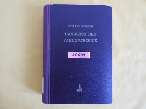 Handbuch der vakuumtechnik - der,