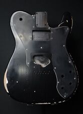 RGH | Tele Custom Style Body Black Erle / Alder, Nitro aged / relic + Pickg.