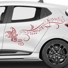 Aufkleber Schmetterling Noten