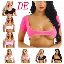 DE Frauen Kurzarm Crop Top