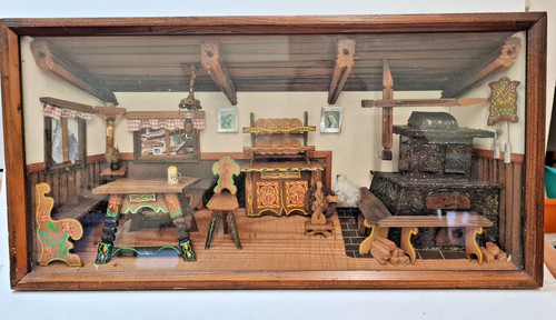 Diorama mit spieluhr verm von - diorama,