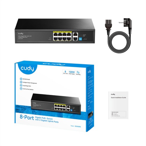 Cudy gs1010pe port gigabit - gs1010pe, 8-port