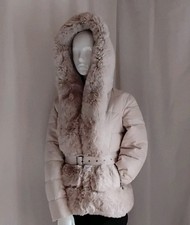 Leancce Winter - Jacke, Kunstfell - Jacke mit Kapuze Damen GR. S beige