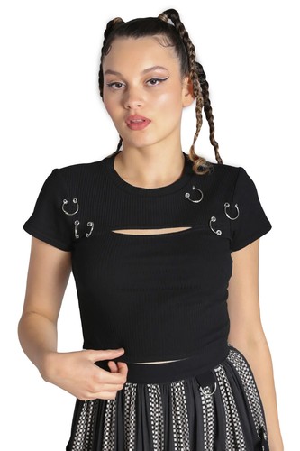 Hell bunny crop top taylor - bunny,