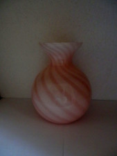 Glasvase  Kugelvase Murano Venini Swirl Rosa Opalinglas Neuwertig