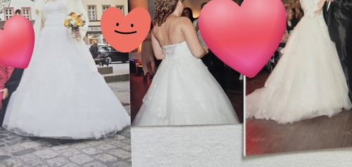 Brautkleid linie weiß - a-linie,