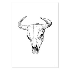 Wandposter / Drucke "Kuhschädel" (PP052023)
