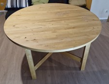 Esstisch Tisch rund Massivholz Birke ausziehbar 130-170 cm