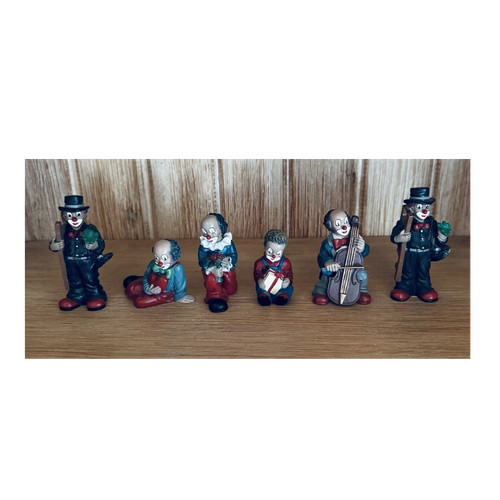 6er set dekofiguren clowns - 6er,