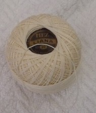 Handarbeit: MEZ LIANA Baumwoll-Garn BEIGE 1 Knäuel 50 gr Strick- Häkelgarn