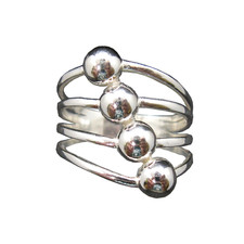 925 Silver Ring Handmade Ball
